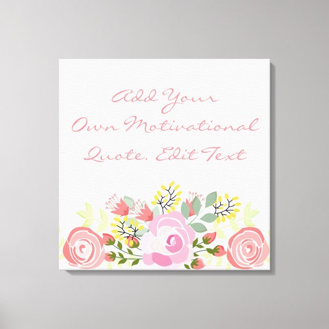 Cute personalised floral canvas print (Front)