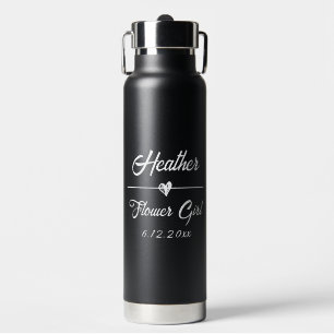 Cute Personalised Flower Girl Water Bottle