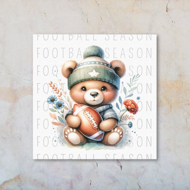 Cute Personalised Football Canvas Print (Cute Personalized Football Canvas Print)