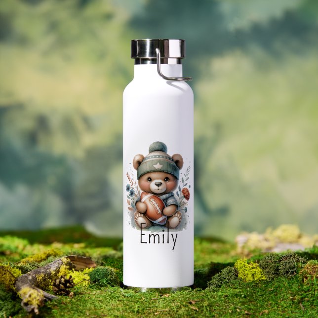 Cute Personalised Football Water Bottle (Outdoor (Rotated))