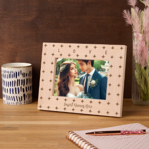 Cute Personalised Four Point Star Pattern  Etched Frames