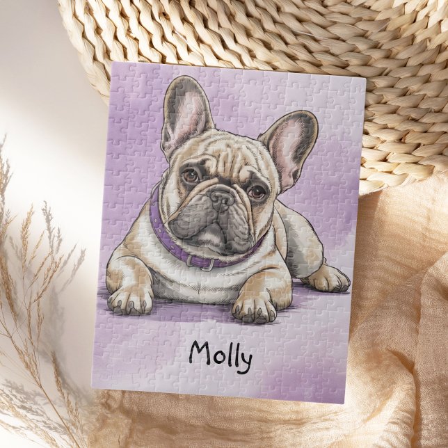 Cute Personalised French Bulldog Jigsaw Puzzle (Creator Uploaded)