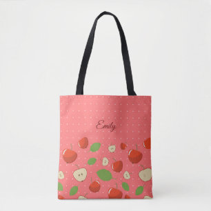 Cute Personalised Fruit Print Tote Bag