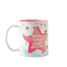 Cute Personalised Gemini Zodiac Sign Mug for Girl