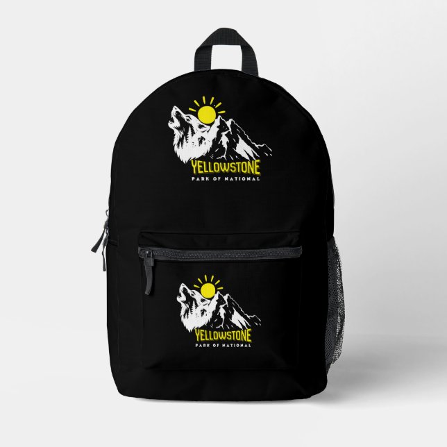 Cute Personalised Giraffe Safari Print Backpack (Front)