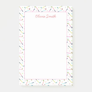 Cute Personalised Golf Pattern Women Post-it Notes
