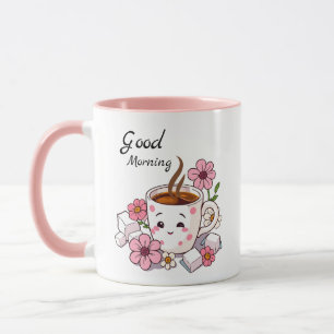 Cute Personalised Good Morning Cute Kawaii Coffee Mug