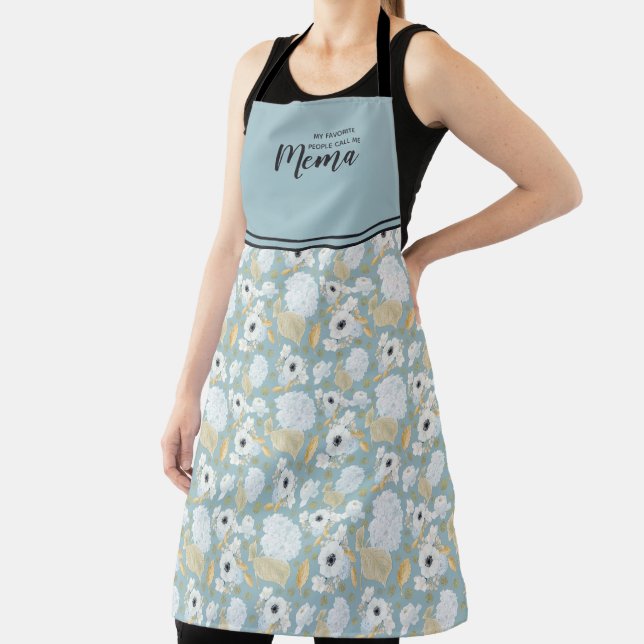 Cute Personalised Grandma Floral Apron (Insitu)
