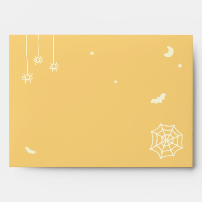 Cute Personalised Halloween Family Address Envelope (Front)