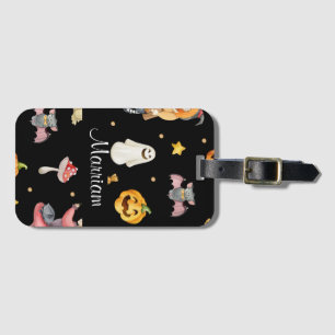 Cute Personalised Halloween   Luggage Tag
