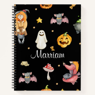 Cute Personalised Halloween Notebook
