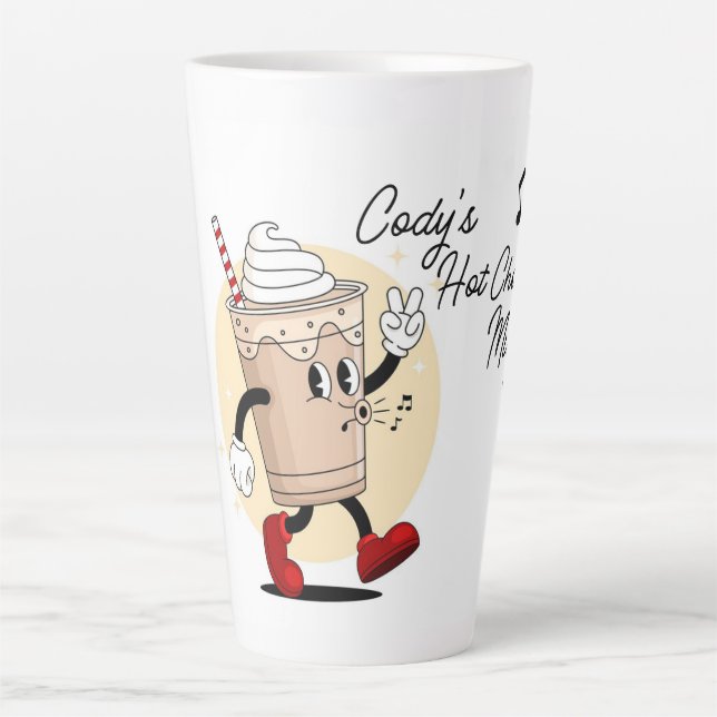 Cute Personalised Hot Chocolate  Latte Mug (Front)