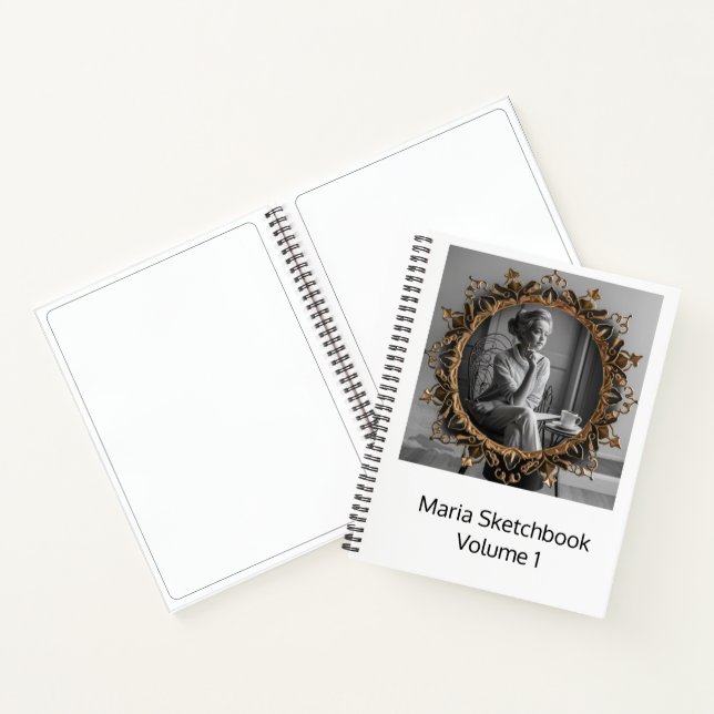 Cute personalised kid sketchbook notebook (Inside)