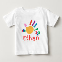 Cute Personalised Kid's ABC Hand Paint 123