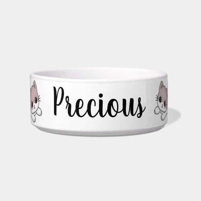 Cute Personalised Kittens Bowl (Front)