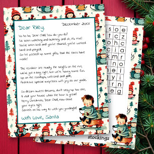 Cute Personalised Letter from Santa   Word Search