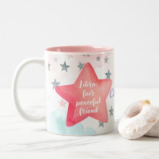 Cute Personalised Libra Zodiac Sign Mug for Girl