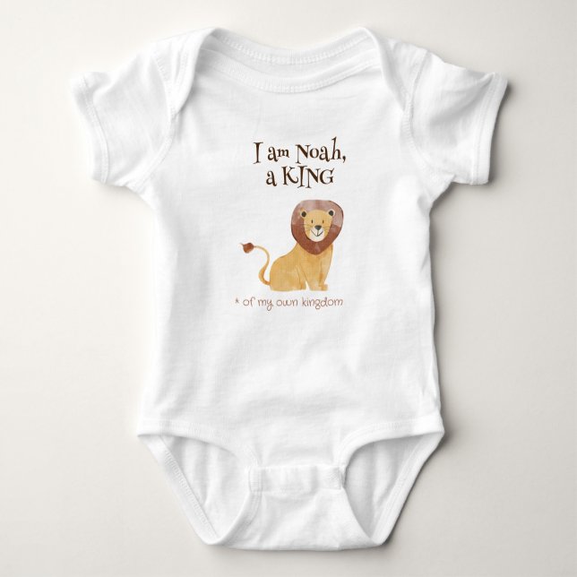 Cute Personalised Lion King Bodysuit (Front)