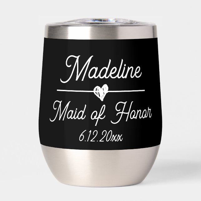 Cute Personalised Maid of Honour Gift (Front)
