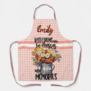 Cute Personalised Messes And Memories Apron