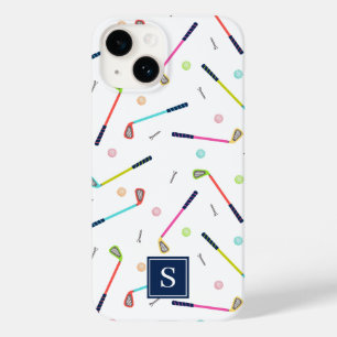 Cute Personalised Monogram Golf Pattern Women Case-Mate iPhone 14 Case
