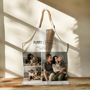 Cute Personalised Mothers Day Family Photo Apron