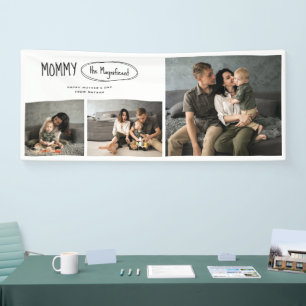 Cute Personalised Mothers Day Family Photo Banner