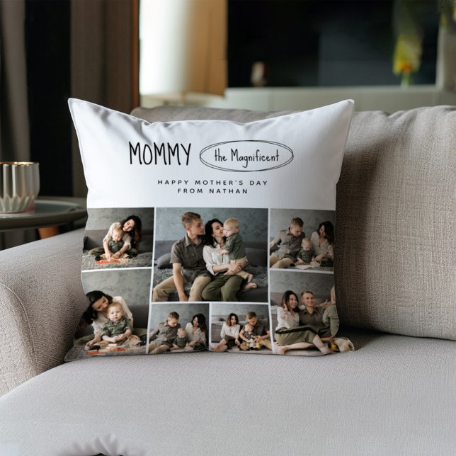 Cute Personalised Mothers Day Family Photo Cushion (Creator Uploaded)