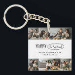 Cute Personalised Mothers Day Family Photo Key Ring<br><div class="desc">Carry Mum's Favourite Faces Wherever You Go with a Photo Keychain This Mother's Day, ditch the ordinary and surprise Mum with a gift she can cherish every day. Our personalised photo keychain lets you showcase a cherished family photo alongside a sweet message like "Love You, Mum." Imagine Mum's heart melting...</div>
