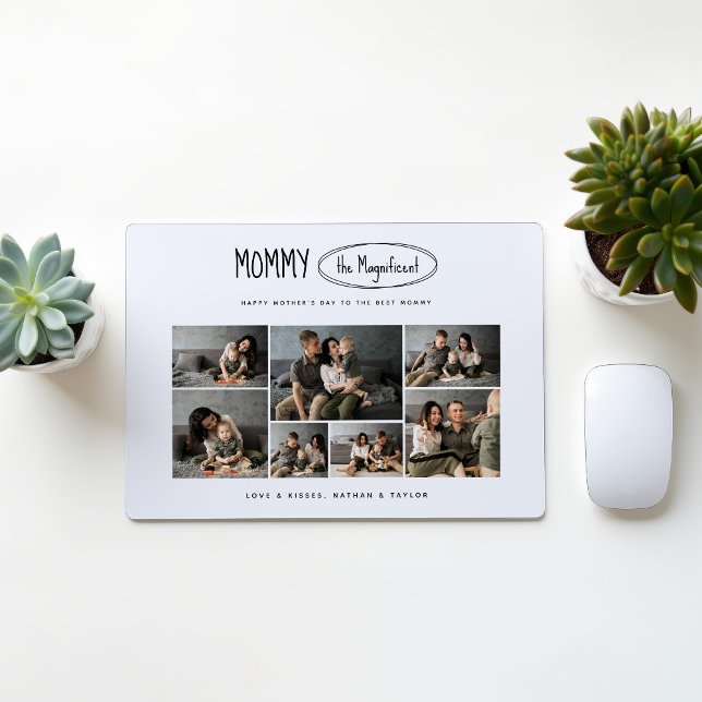 Cute Personalised Mothers Day Family Photo Mouse Pad (Creator Uploaded)