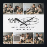 Cute Personalised Mothers Day Family Photo Square Wall Clock<br><div class="desc">Make Every Hour Special with a Custom Photo Wall Clock This Mother's Day, give Mum a gift that keeps on giving – the gift of precious time and family. Our custom photo wall clock lets you showcase a cherished family photo right in the centre, surrounded by easy-to-read numerals. Imagine Mum's...</div>