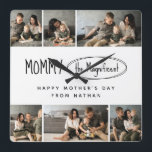 Cute Personalised Mothers Day Family Photo Square Wall Clock<br><div class="desc">Make Every Hour Special with a Custom Photo Wall Clock This Mother's Day, give Mum a gift that keeps on giving – the gift of precious time and family. Our custom photo wall clock lets you showcase a cherished family photo right in the centre, surrounded by easy-to-read numerals. Imagine Mum's...</div>