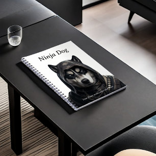 Cute Personalised Ninja Dog Husky Notebook