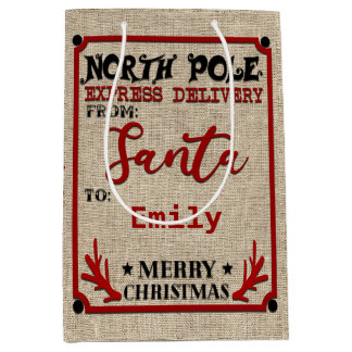 Cute Personalised Official Santa Sack GIFT BAG