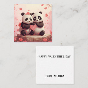 Cute Personalised Panda Valentine Card