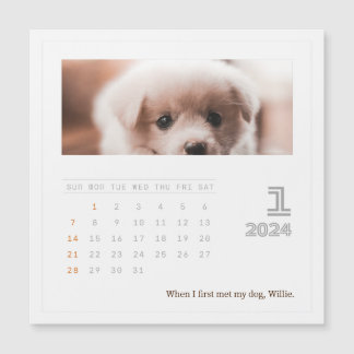 Cute Personalised Pet Dog Lovers 2024 Photo Calend