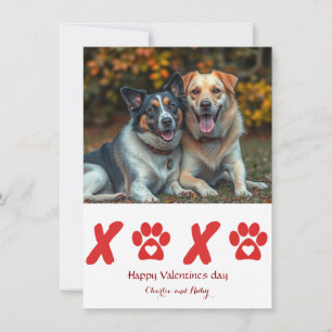 Cute Personalised Pet Lover’s Valentine’s Day Holiday Card