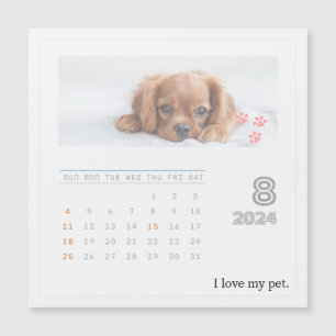 Cute Personalised Pet Lovers 2024 Photo Calendar