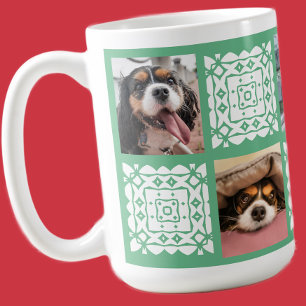  Cute Personalised Photo Green Gift for Dog Lovers Coffee Mug