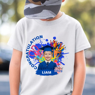 Cute Personalised Photo Kindergarten Graduation T-Shirt