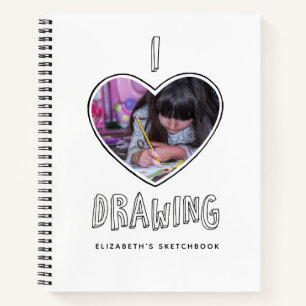 Cute Personalised Photo Sketchbook Notebook