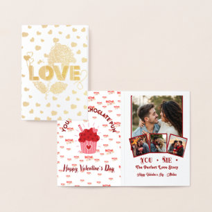Cute Personalised Photo valentines day Foil Card