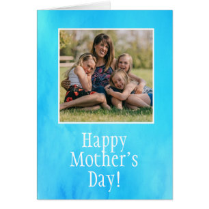 Cute Personalised Photo Watercolor Mothers Day