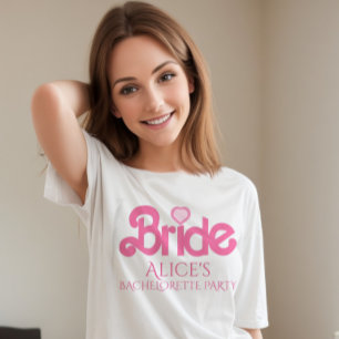 Cute personalised pink bride to be T-Shirt