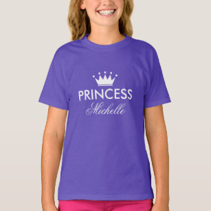 Cute personalised princess t shirt for girls