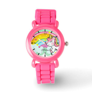 Cute Personalised Rainbow Unicorn Watch
