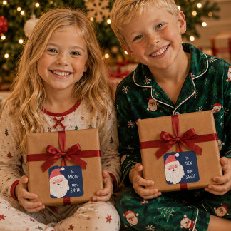 Cute Personalised Santa Gift Tags