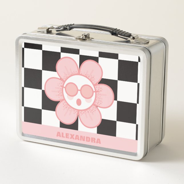 Cute Personalised School Metal Lunch Box (Front)
