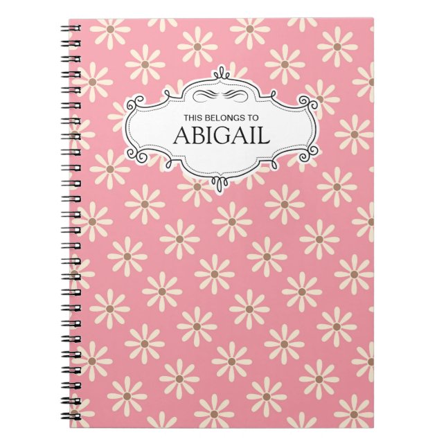 Cute Personalised Spiral Bound Notebooks (Front)