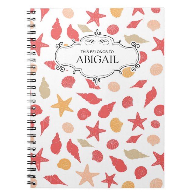 Cute Personalised Spiral Bound Notebooks (Front)